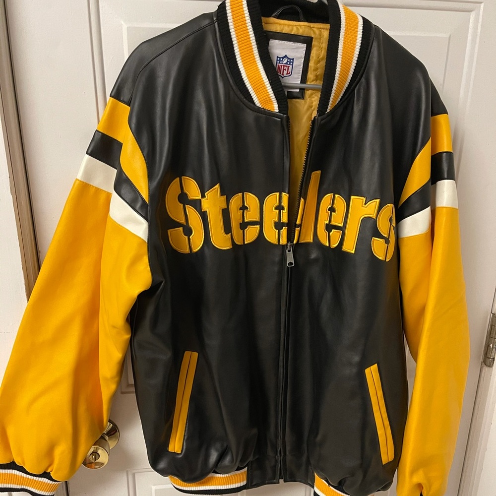 Pittsburg Steelers Leather Jacket XL